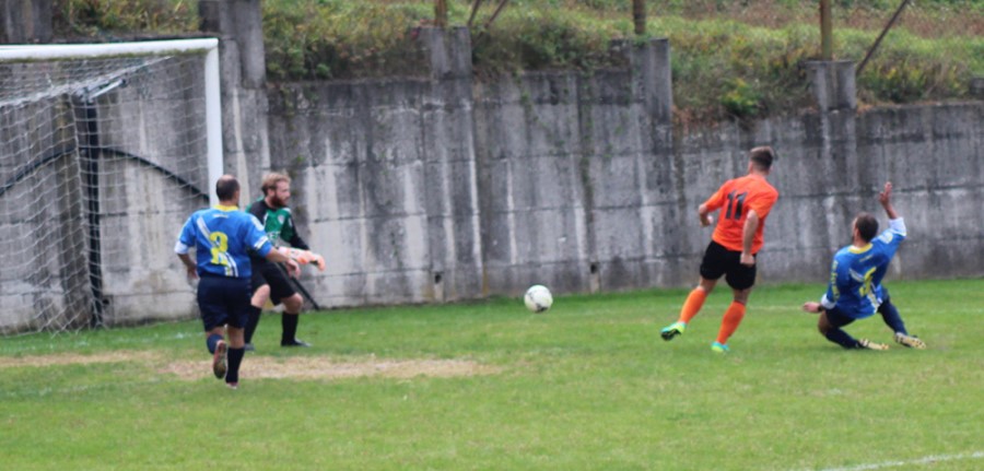 Il gol del vantaggio di Sansone