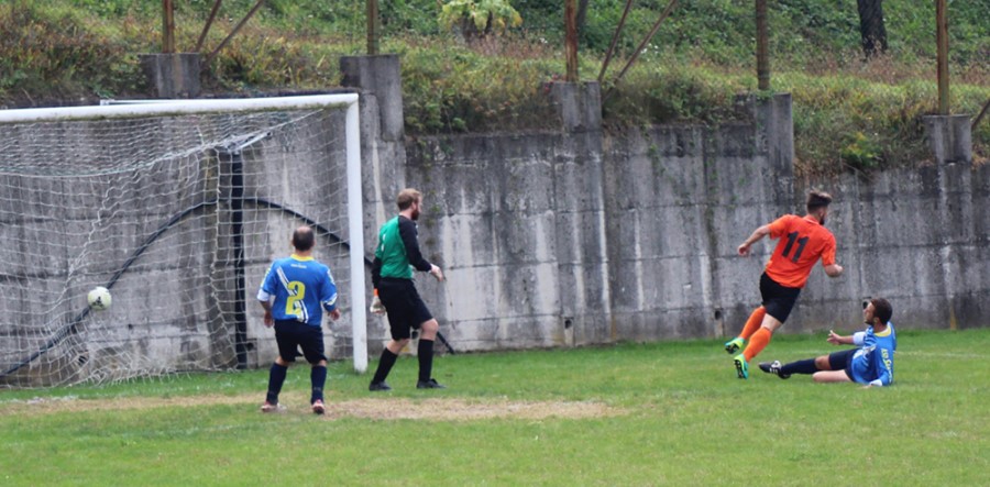 Il gol del vantaggio di Sansone